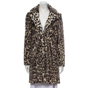 STELLA McCARTNEY Faux Fur Leopard Print Coat